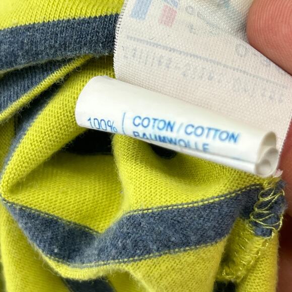 SAINT JAMES Top Womens 4 Striped 3/4 Sleeve Jersey Cotton Yellow Green FRANCE - Picture 11 of 16